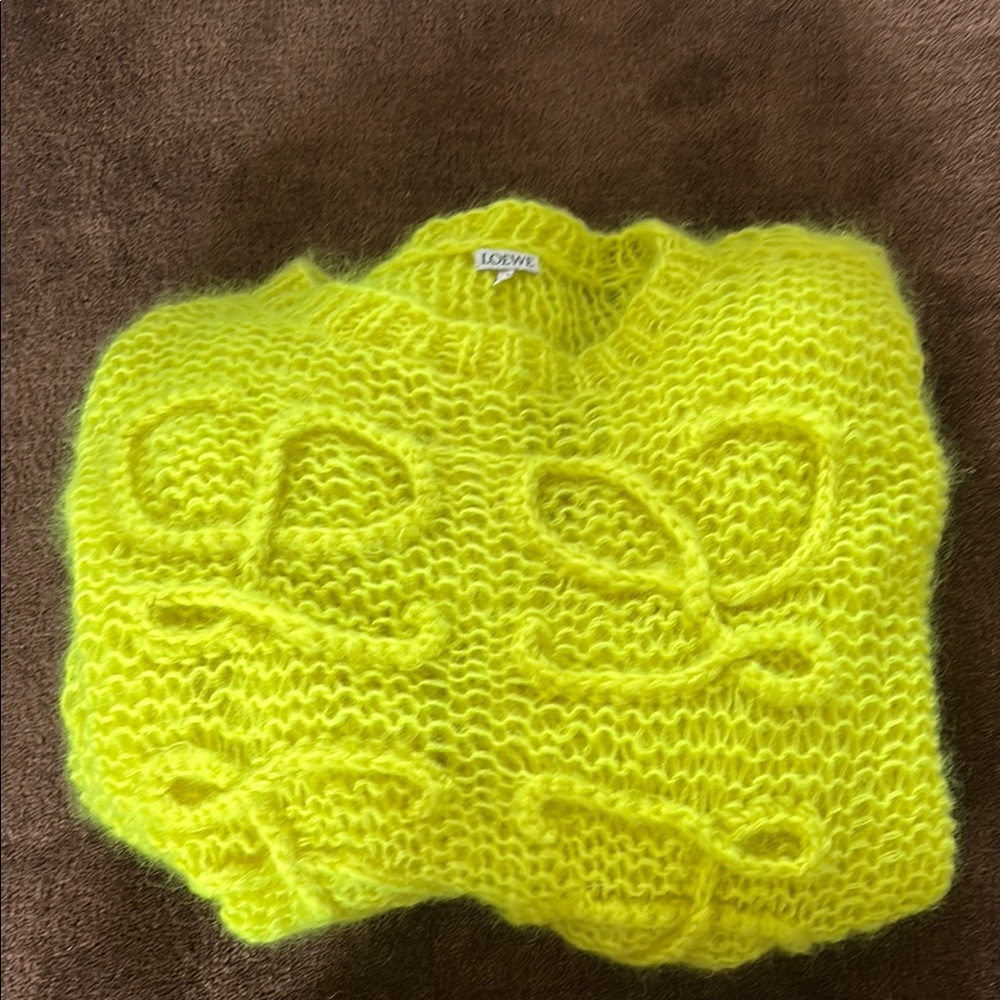 Loewe Neon Yellow Knit Sweater